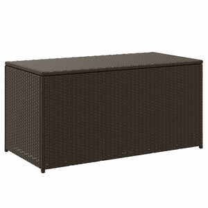 Baule da Giardino in Polyrattan 100x50x50 cm Marrone cod mxl 69639