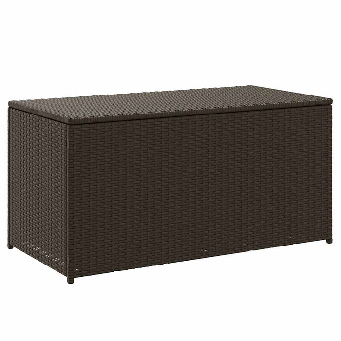 Baule da Giardino in Polyrattan 100x50x50 cm Marrone cod mxl 69639