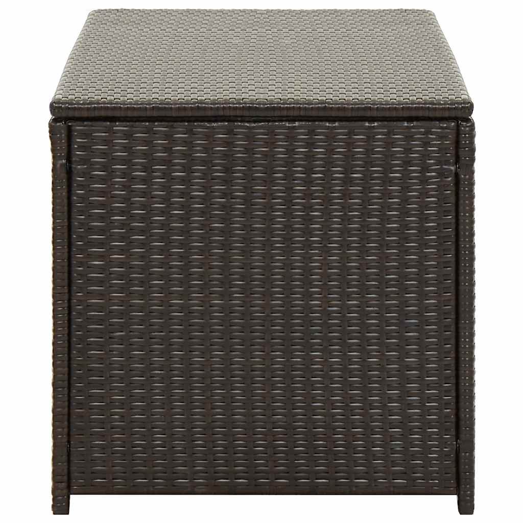 Baule da Giardino in Polyrattan 100x50x50 cm Marrone cod mxl 69639