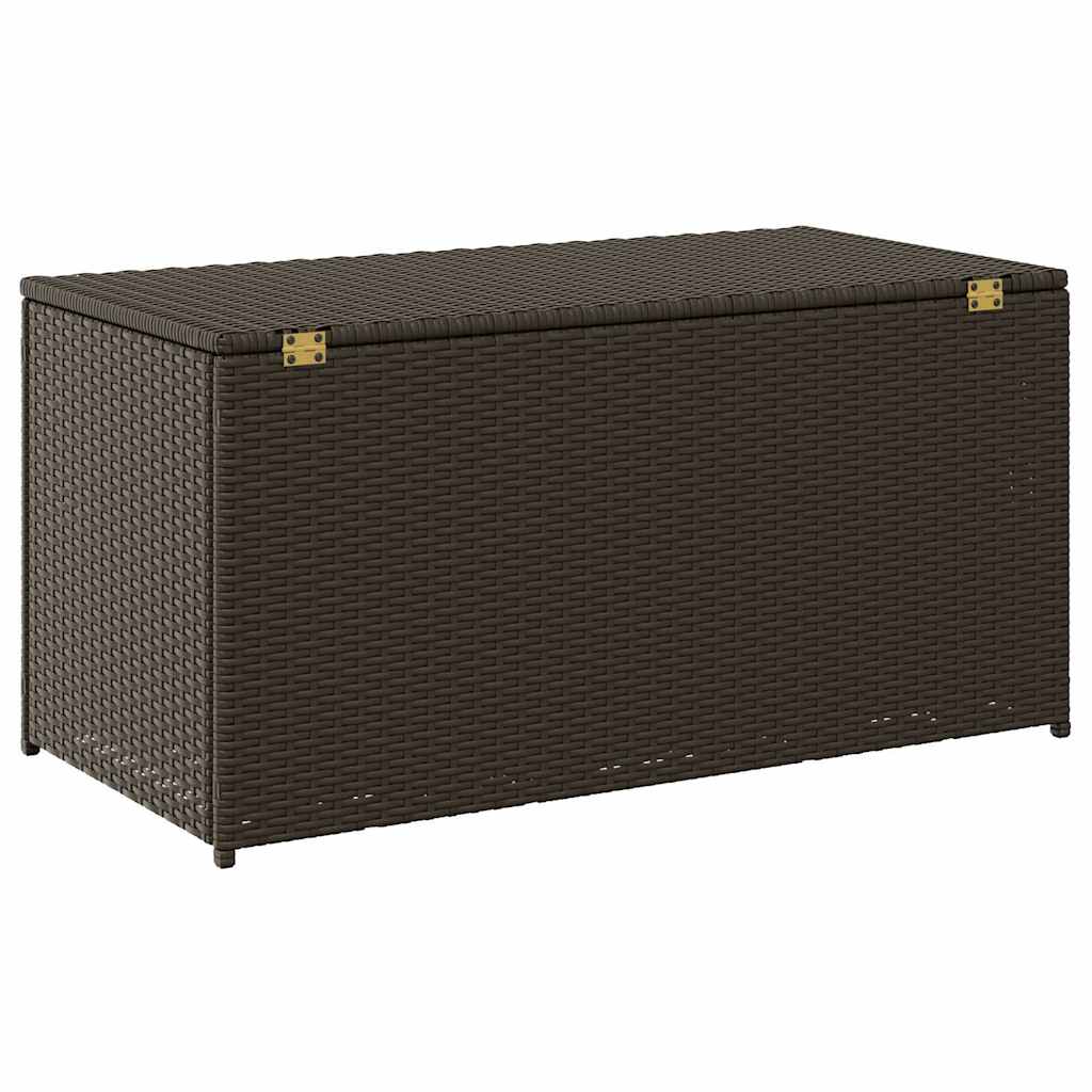 Baule da Giardino in Polyrattan 100x50x50 cm Marrone cod mxl 69639