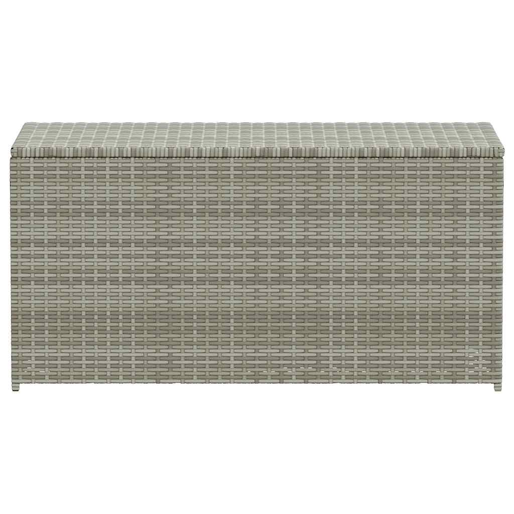 Baule da Giardino in Polyrattan 100x50x50 cm Grigio 46473