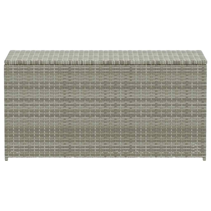 Baule da Giardino in Polyrattan 100x50x50 cm Grigio 46473