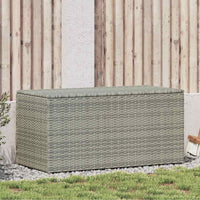 Baule da Giardino in Polyrattan 100x50x50 cm Grigio 46473