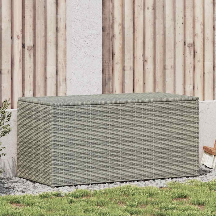 Baule da Giardino in Polyrattan 100x50x50 cm Grigio 46473