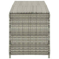 Baule da Giardino in Polyrattan 200x50x60 cm Grigio 46476