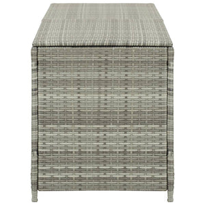 Cassetta portaoggetti per mobili da giardino in resina intrecciata 200 x 50 x 60 cm grigio 02_0013122