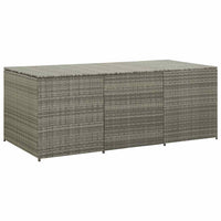 Baule da Giardino in Polyrattan 180x90x70 cm Grigio 46479