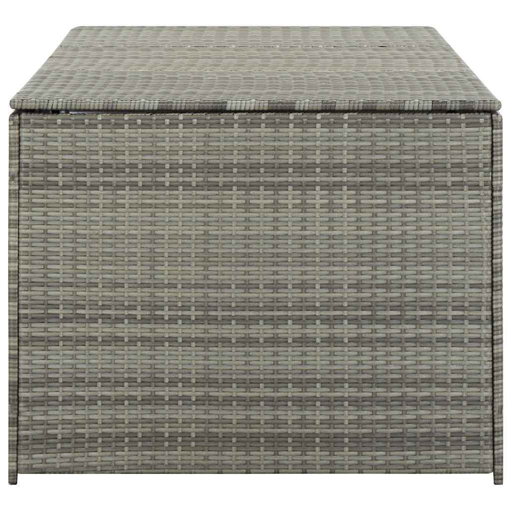 Baule da Giardino in Polyrattan 180x90x70 cm Grigio 46479