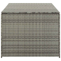 Baule da Giardino in Polyrattan 180x90x70 cm Grigio 46479