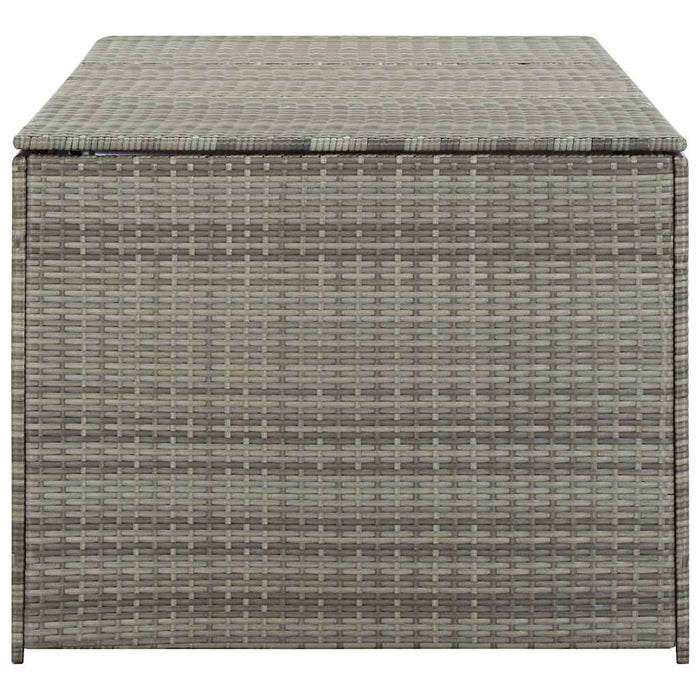 Baule da Giardino in Polyrattan 180x90x70 cm Grigio 46479