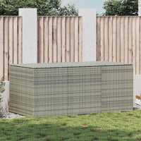Baule da Giardino in Polyrattan 180x90x70 cm Grigio 46479