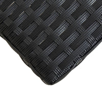 Panchina da Giardino-Panca da esterno 120 cm Nero Polyrattan e Massello d'Acacia