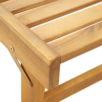 Lettino Prendisole Pieghevole con Cuscino in Massello di Acacia cod mxl 48173