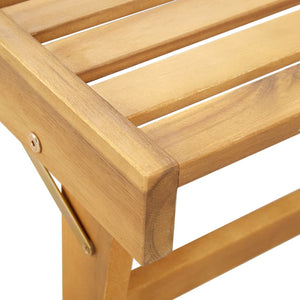 Lettino Prendisole Pieghevole con Cuscino in Massello di Acacia cod mxl 48173