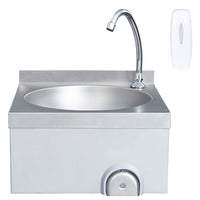 Lavandino-Lavabo con Rubinetto e Dispenser Sapone in Acciaio Inox 163815