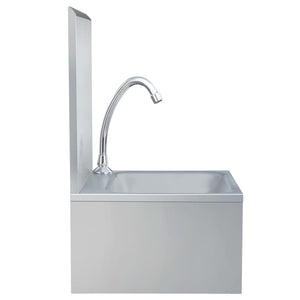 Lavandino con Rubinetto e Dispenser Sapone in Acciaio Inox 51114