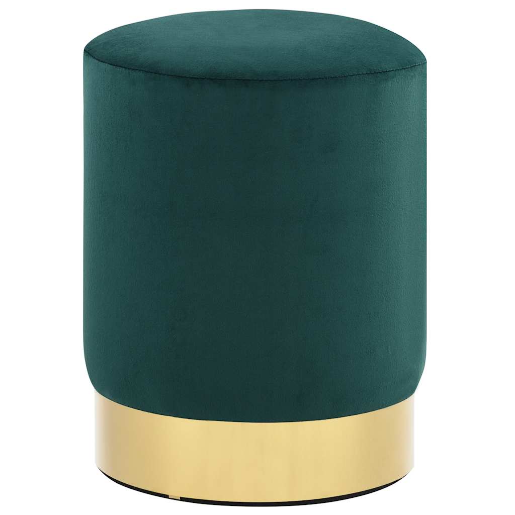 Sgabello Verde Scuro e Oro in Velluto cod mxl 67364