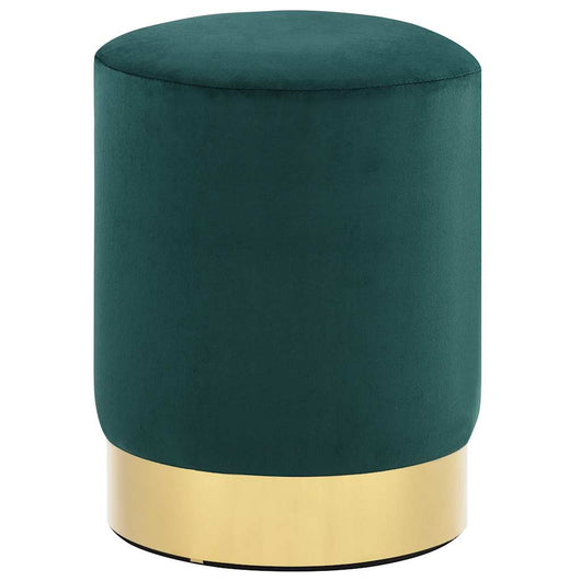 Sgabello Verde Scuro e Oro in Velluto cod mxl 67364