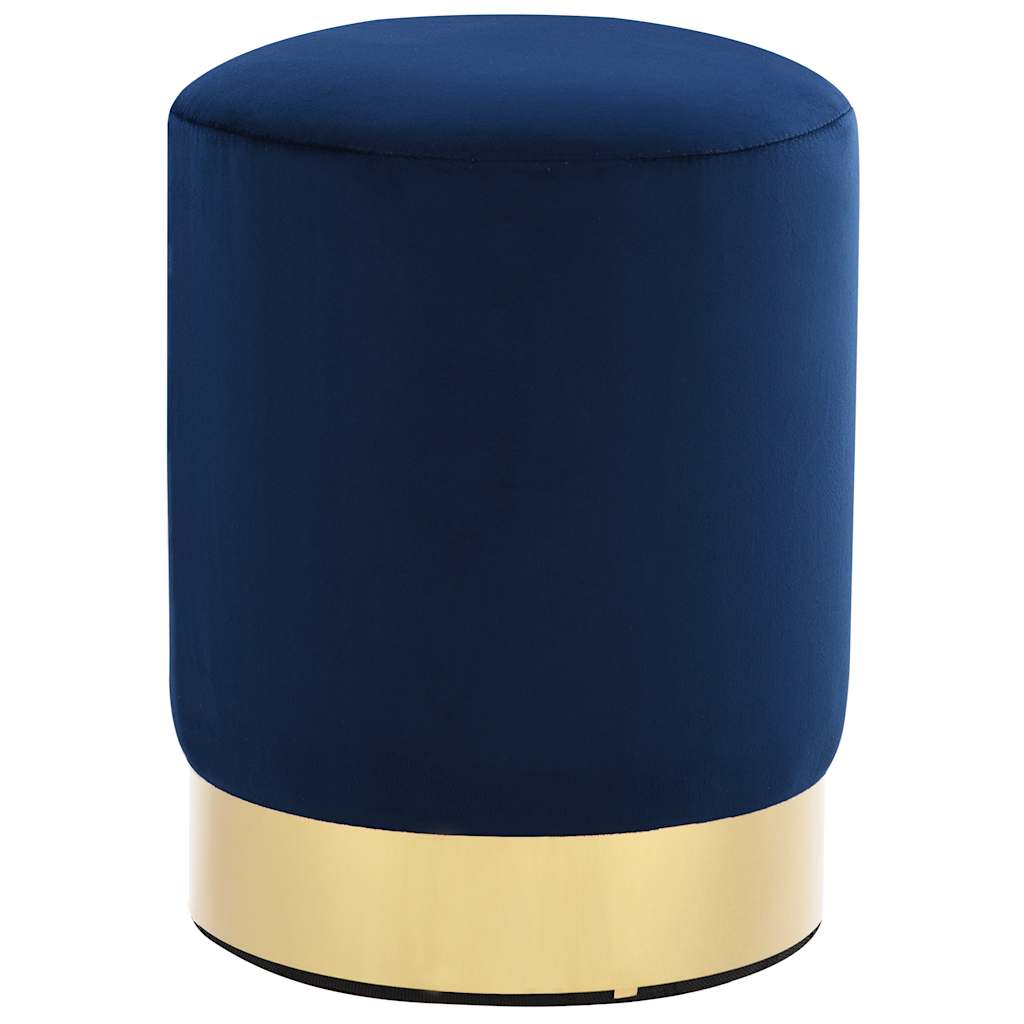 Sgabello Blu e Oro in Vellutocod mxl 105690