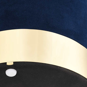 Sgabello Blu e Oro in Vellutocod mxl 105690