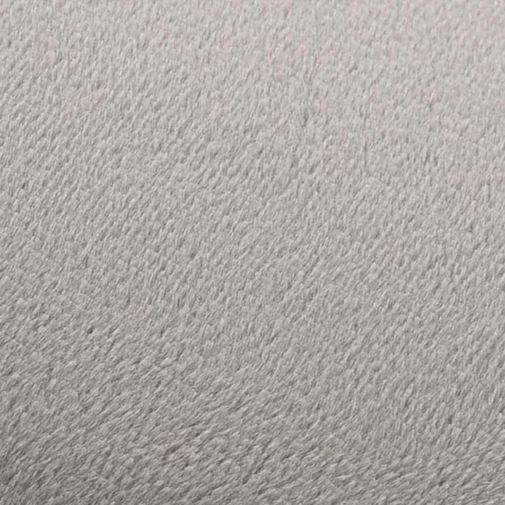 Sgabello Grigio Chiaro e Oro in Velluto 28 x 36 cm 249834