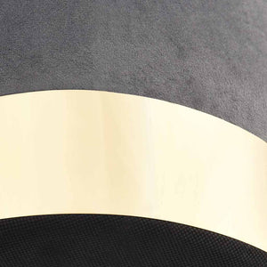 Sgabello Grigio Scuro e Oro in Velluto 28 x 36 cm