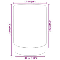 Sgabello Albicocca e Oro in Velluto 28 x 36 cm 249836