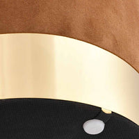 Sgabello Marrone e Oro in Velluto 28 x 36 cm 249838