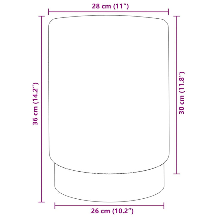 Sgabello Nero e Oro in Velluto 28 x 36 cm 249839