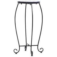 Tavolini con Mosaico 3 pz Blu e Bianco in Ceramica cod mxl 68048