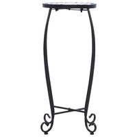 Tavolini con Mosaico 3 pz Blu e Bianco in Ceramica cod mxl 68048