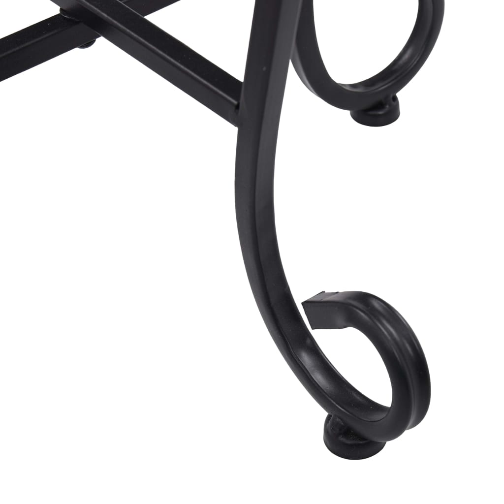 Tavolini con Mosaico 3 pz Blu e Bianco in Ceramica 46702