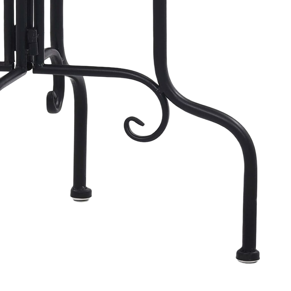 Tavolino di Servizio con Mosaico Nero e Bianco in Ceramica cod mxl 69457