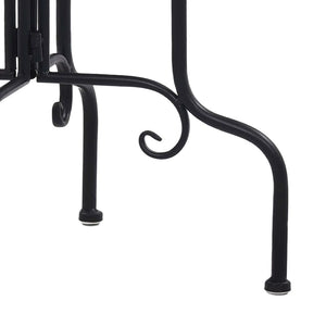 Tavolino di Servizio con Mosaico Nero e Bianco in Ceramica cod mxl 69457