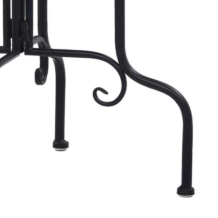 Tavolino di Servizio con Mosaico Nero e Bianco in Ceramica cod mxl 69457