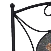 Sedie da Bistrò con Mosaico 2 pz Arancio/Grigio 46718