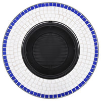 Braciere con Mosaico Blu e Bianco 68 cm in Ceramica cod mxl 59326