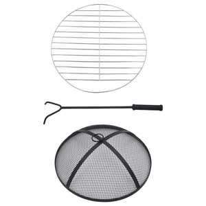 Tavolino da camino in mosaico 68 cm terracotta e ceramica bianca 02_0006021