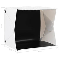 Light Box per Studio Foto a LED 40x34x37 cm in Plastica Bianco cod mxl 74179