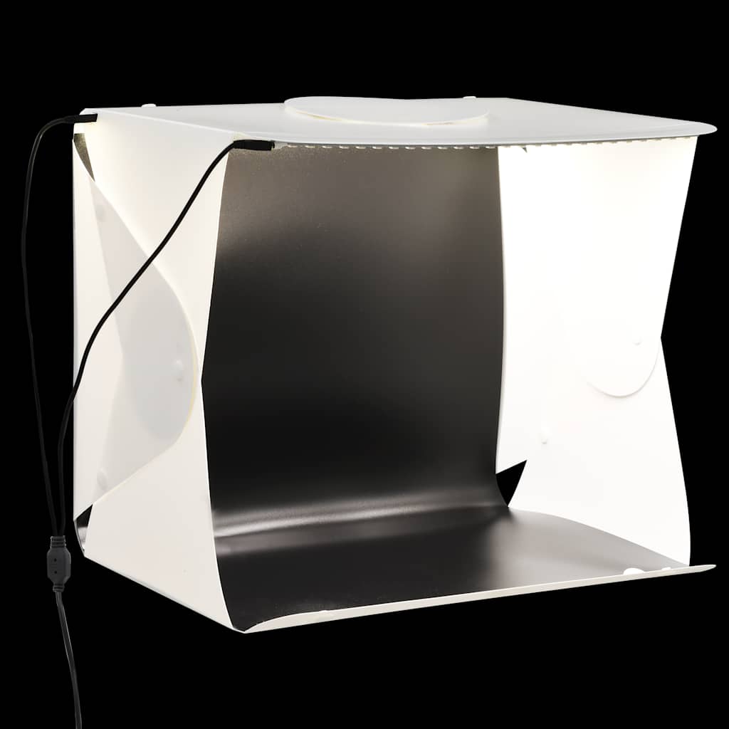 Light Box per Studio Foto a LED 40x34x37 cm in Plastica Bianco cod mxl 74179
