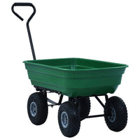 Carrello Manuale Ribaltabile da Giardino 300 kg 75 L Verde cod mxl 48721