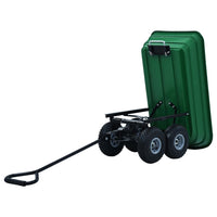 Carrello Manuale Ribaltabile da Giardino 300 kg 75 L Verde 145507
