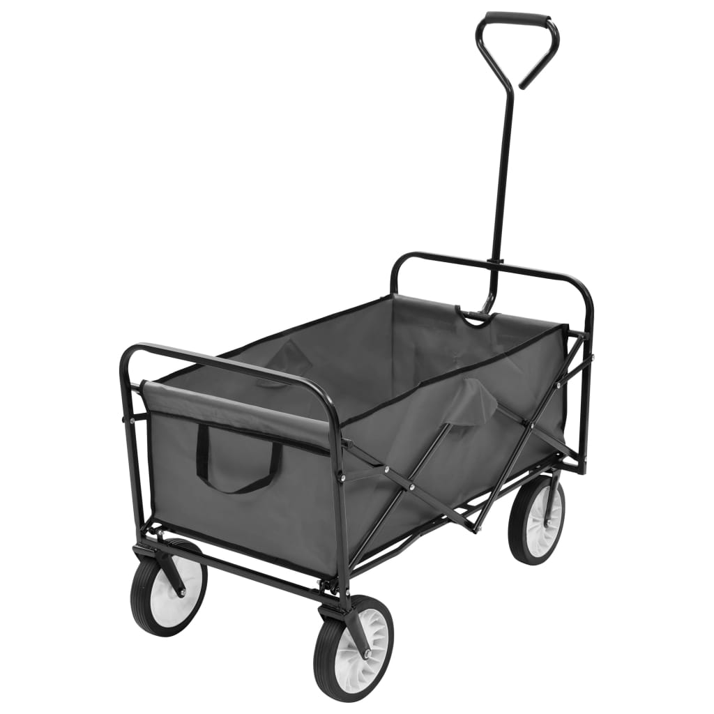 Carrello Pieghevole a Mano in Acciaio Grigio cod mxl 52798