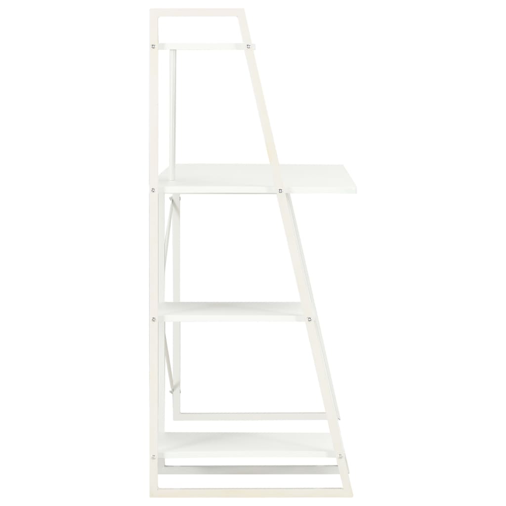 Tavolo da ufficio postazione di lavoro mobile per computer studio IT con ripiano 102 x 50 x 117 cm bianco 02_0023475