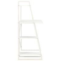 Tavolo da ufficio postazione di lavoro mobile per computer studio IT con ripiano 102 x 50 x 117 cm bianco 02_0023475