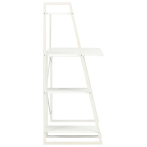 Tavolo da ufficio postazione di lavoro mobile per computer studio IT con ripiano 102 x 50 x 117 cm bianco 02_0023475