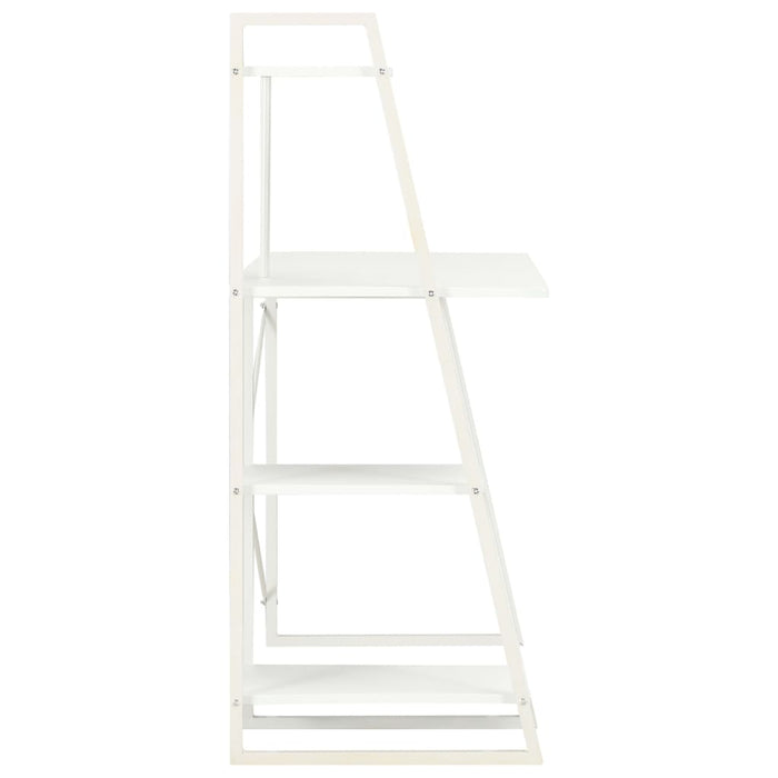 Tavolo da ufficio postazione di lavoro mobile per computer studio IT con ripiano 102 x 50 x 117 cm bianco 02_0023475