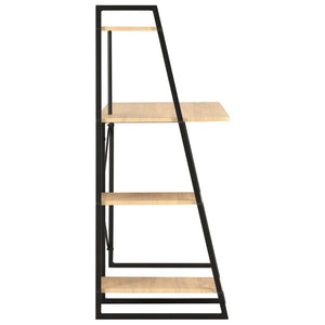 Scrivania tavolo postazione di lavoro mobile per computer studio con ripiano e rovere 102 x 50 x 117 cm nero 02_0023479