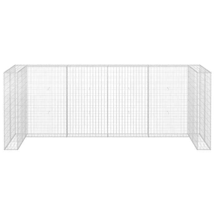 Gabbione per Bidoni in Acciaio Zincato 320x100x120 cm 145614