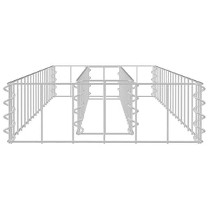 Gabbione Letto Rialzato in Acciaio Zincato 90x30x10 cm 145628